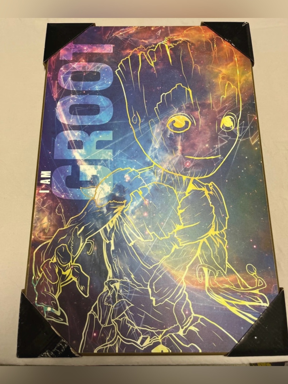 New 13x19 Guardians of the Galaxy Baby Groot Wall Art - Multicolor